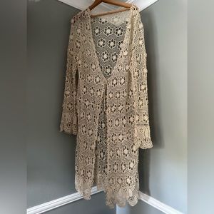 Beach Coverup Crochet Flower Shawl